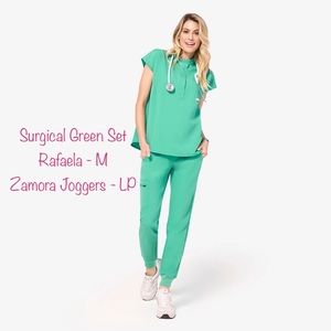 Surgical Green Scrub Set, Medium & Large Petite